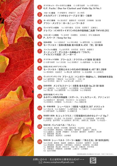 名古屋昭和交響楽団「第2回室内楽演奏会」