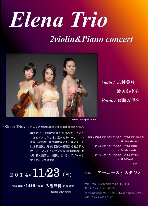 Elena Trio concert