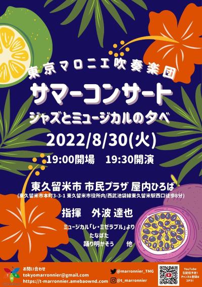 東京マロニエ吹奏楽団　サマーコンサート2022